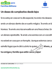 link to download the PDF: Un deseo de cumpleaños desde lejos