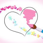 link to a paint brush coloring a heart
