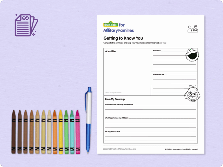 Getting to know you printable