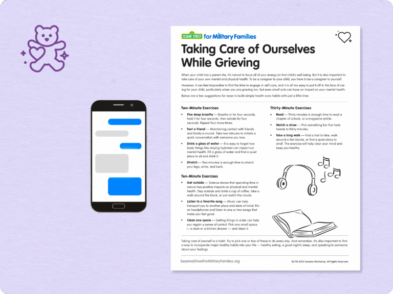 Taking Care of ourselves while grieving printable