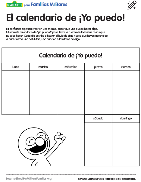 link to download the PDF: El calendario de ¡Yo puedo!