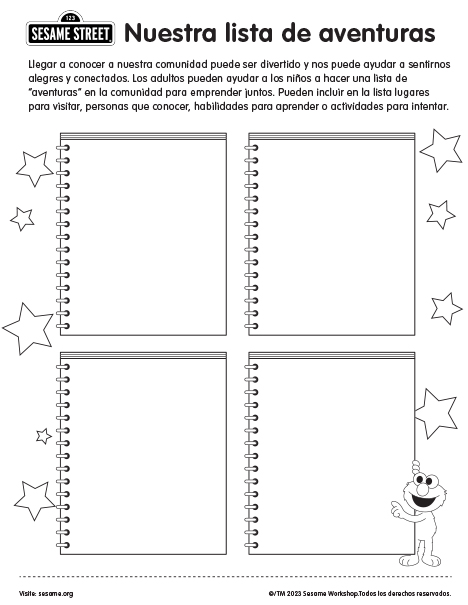 link to download the PDF: Nuestra lista de aventuras