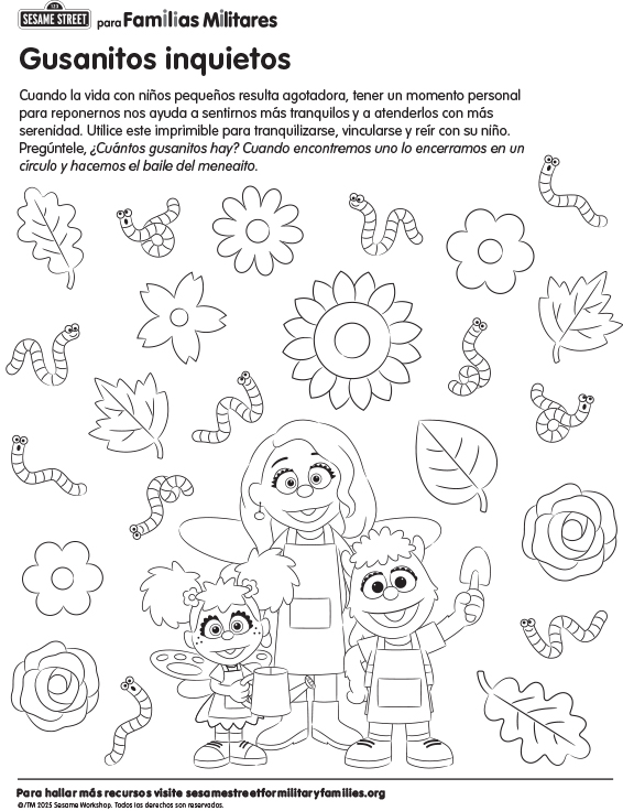 link to download the PDF: Hoja para colorear <i>Buscar y encontrar el jardín</i>