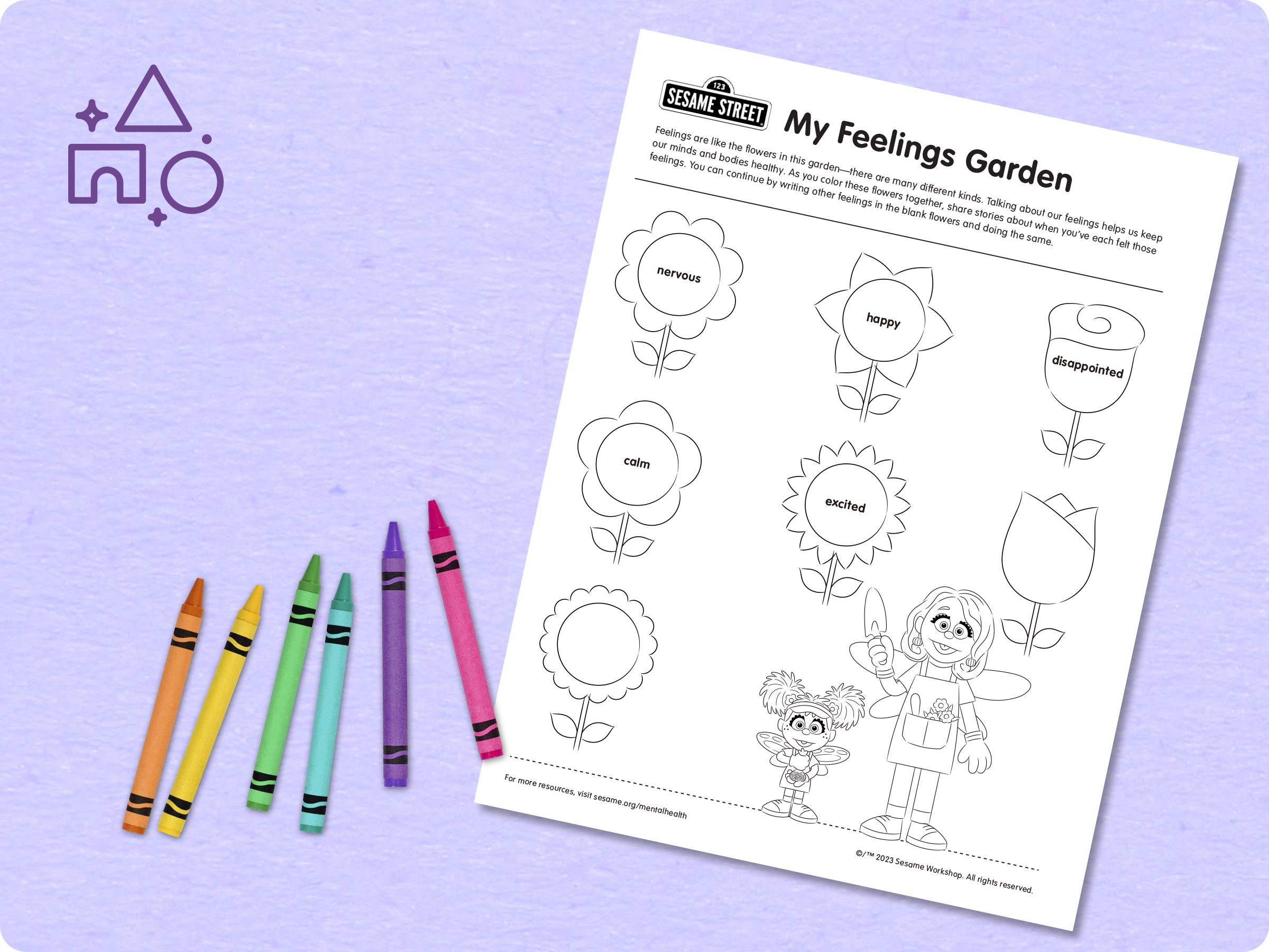 My Feelings Garden Printable