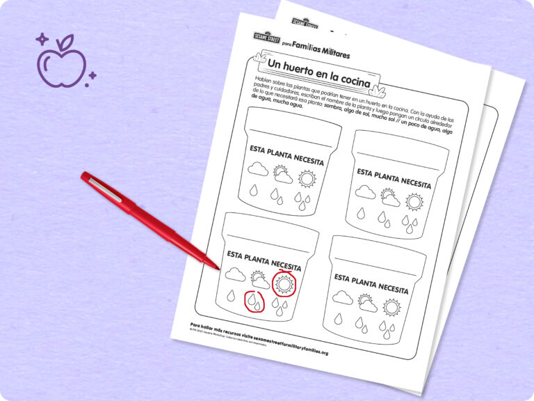 Our Kitchen Garden printable in Spanish.