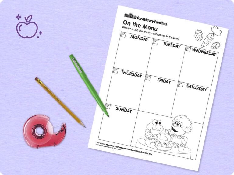 On the Menu printable.